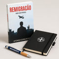 Conjunto Livro + Caneta + Caderno